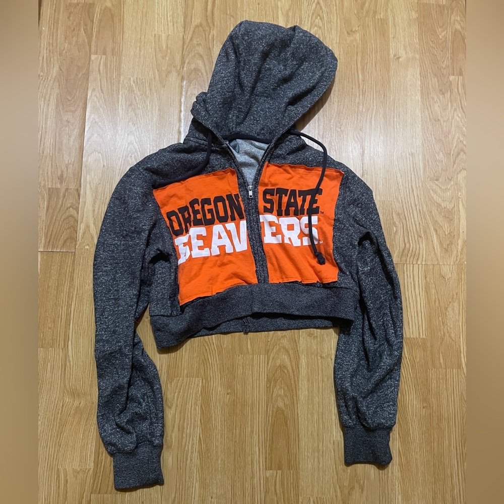 Oregon State cropped vintage hoodie